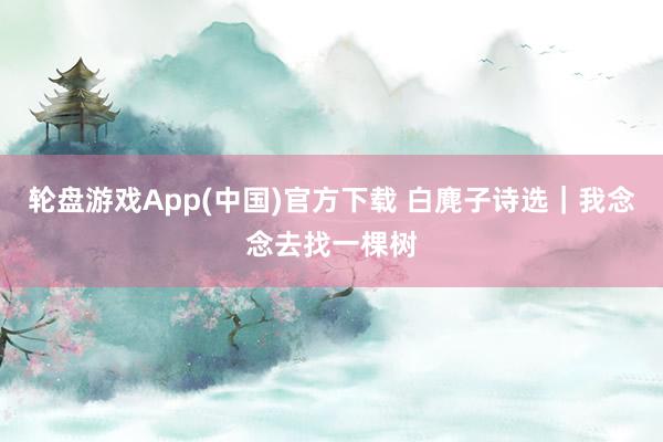轮盘游戏App(中国)官方下载 白麂子诗选｜我念念去找一棵树