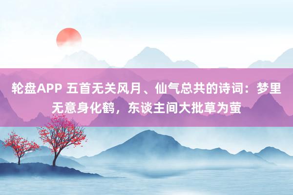 轮盘APP 五首无关风月、仙气总共的诗词：梦里无意身化鹤，东谈主间大批草为萤