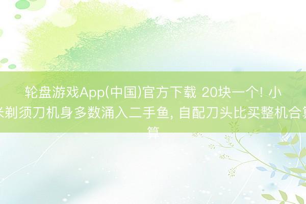 轮盘游戏App(中国)官方下载 20块一个! 小米剃须刀机身多数涌入二手鱼， 自配刀头比买整机合算