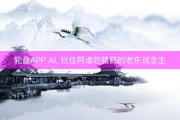 轮盘APP AI， 拦住阿谁吃错药的老东说念主